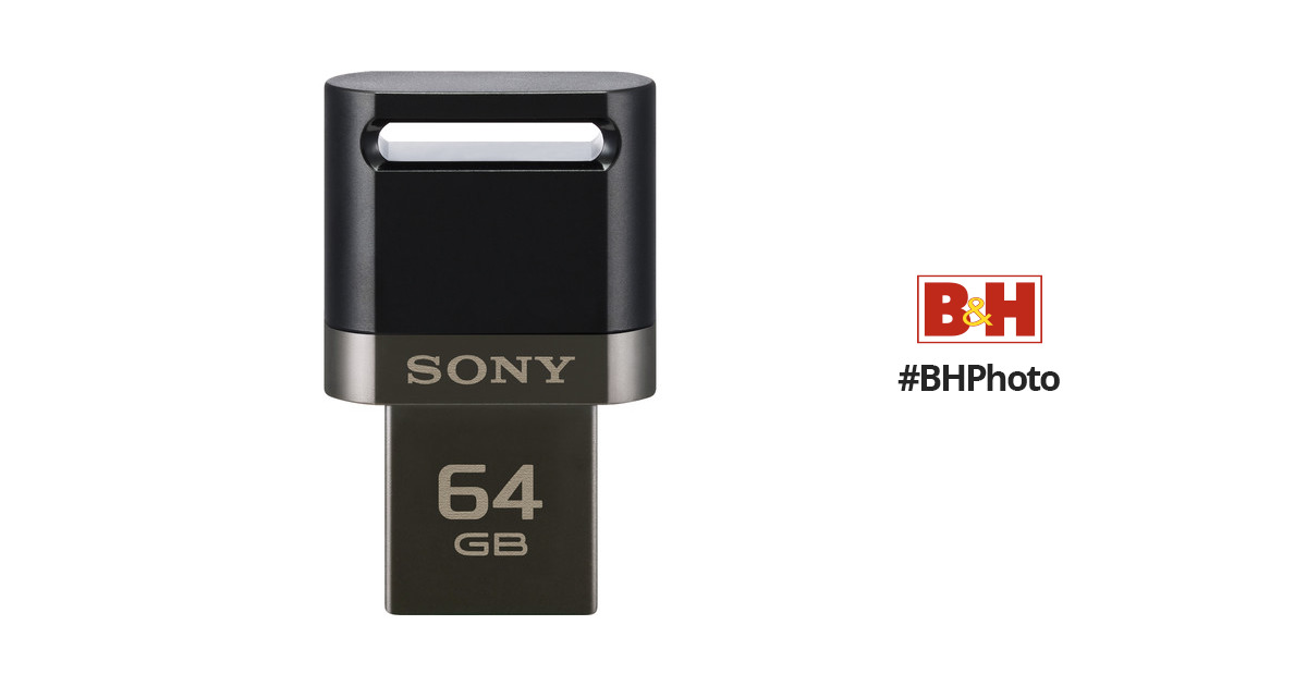 Black Sony USM64SA2/B 64 GB USB Flash Drive 