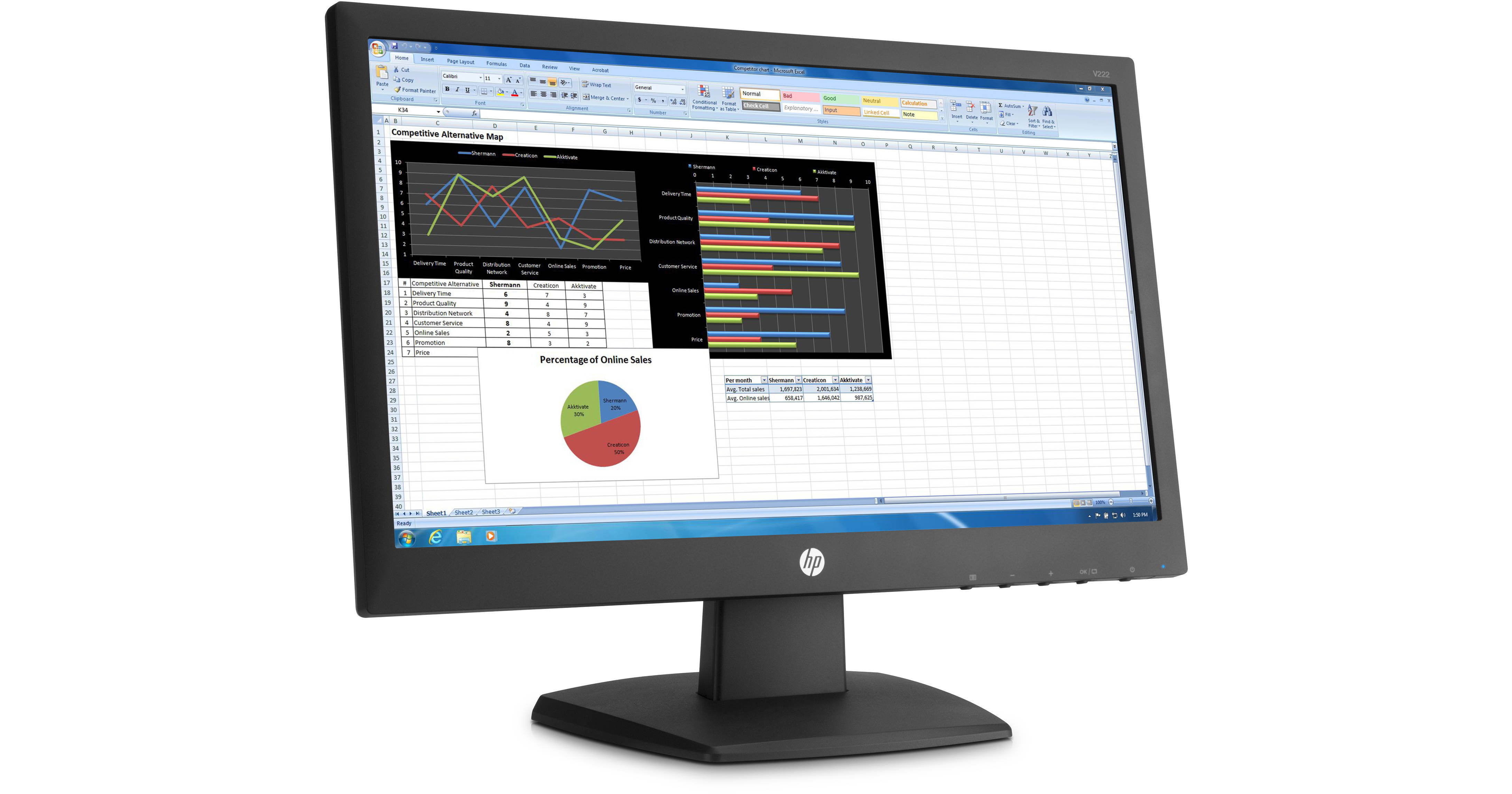 hp v222 monitor