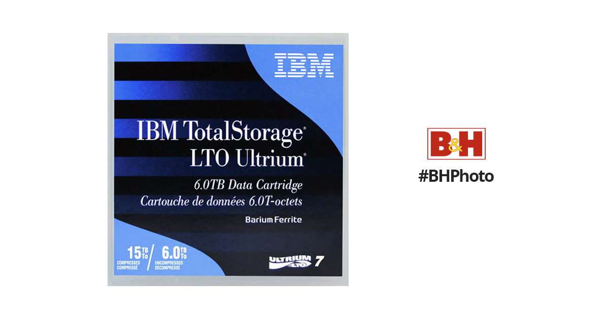IBM LTO Ultrium 7 6TB Rewritable Data Cartridge Tape 38L7302 B&H
