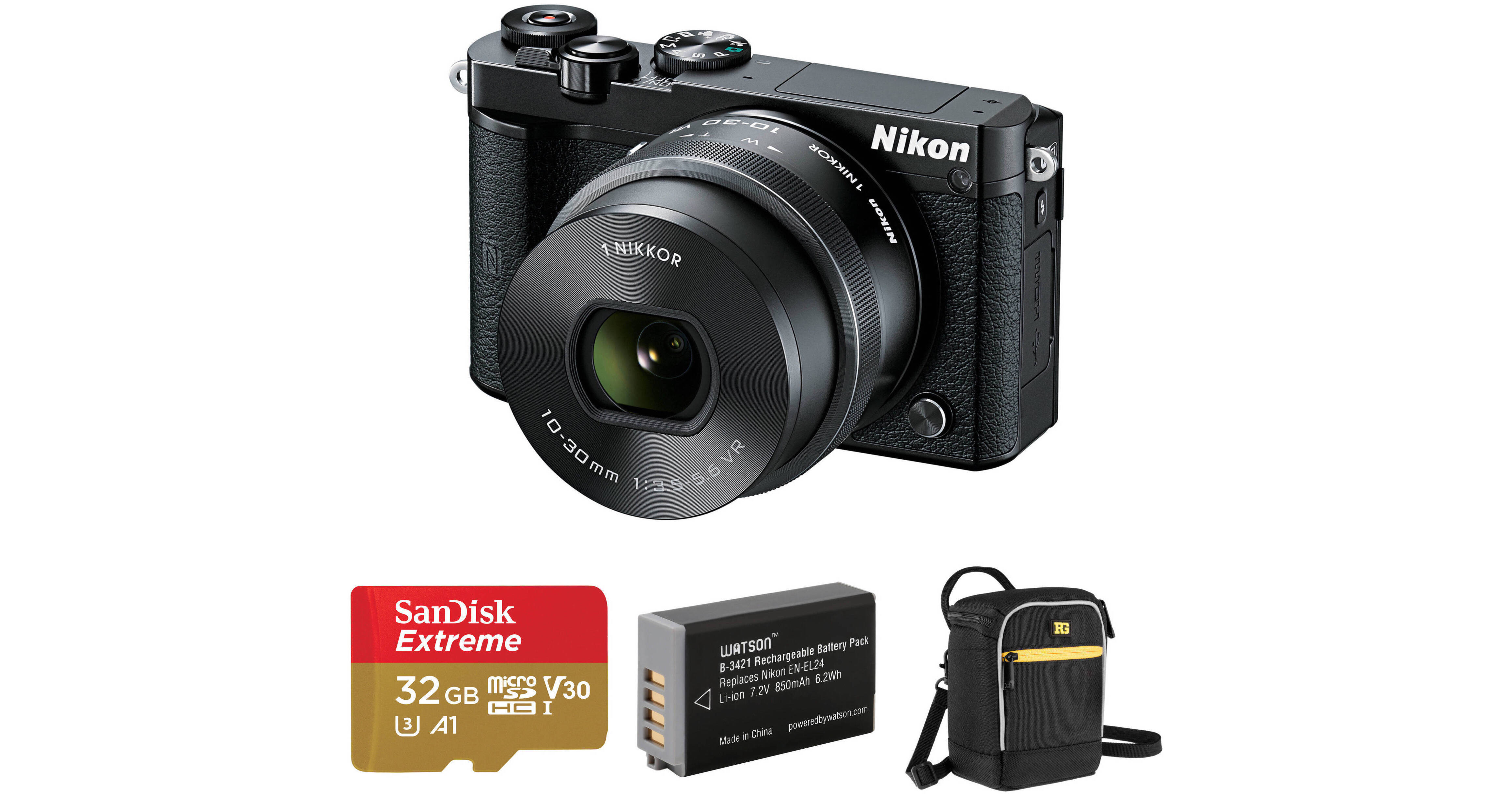 Nikon 1 J5 Mirrorless Digital Camera with 1030mm Lens and