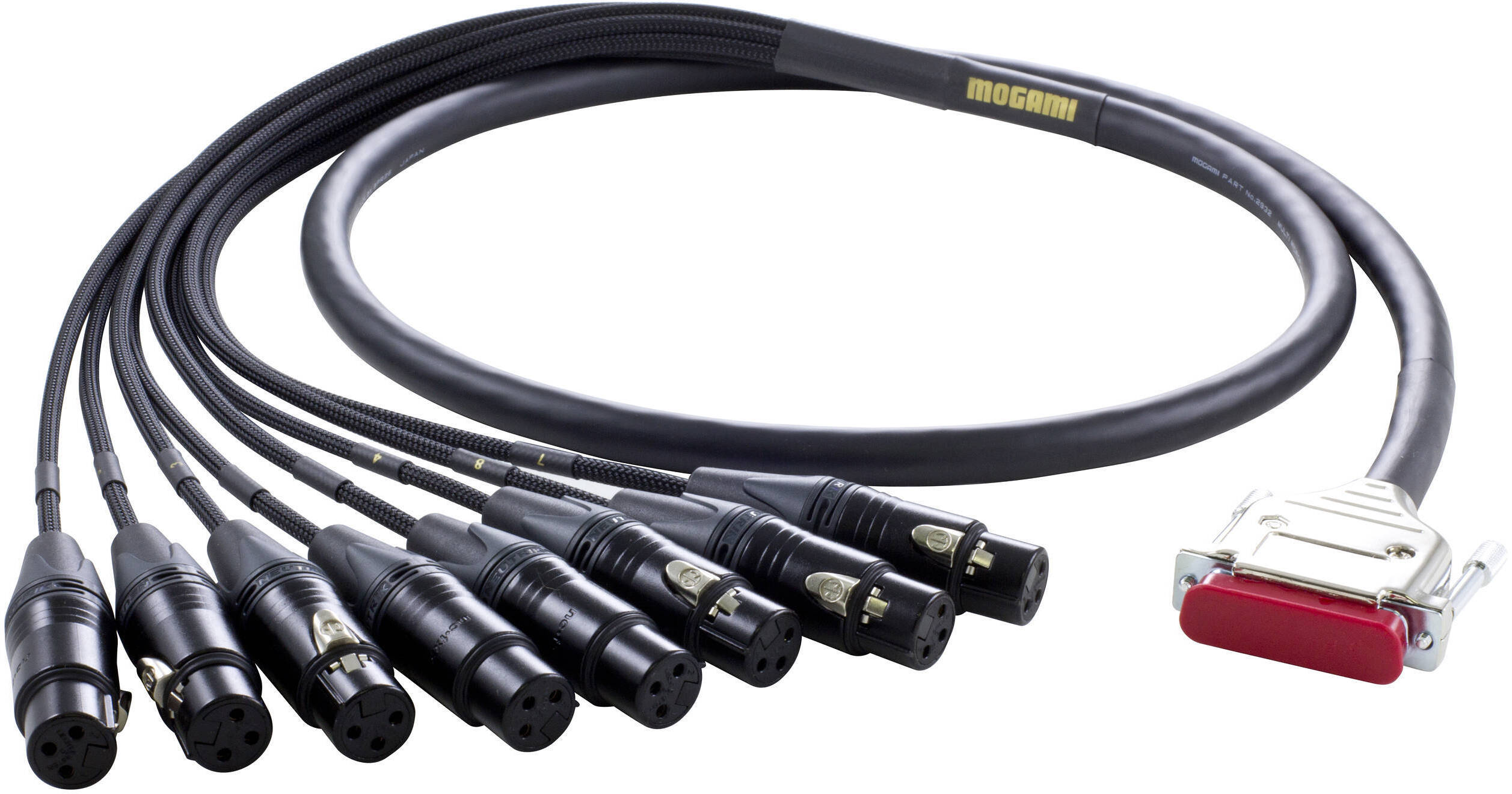 Mogami Gold 8-Channel DB-25 to XLR Female Analog Snake Cable (3')