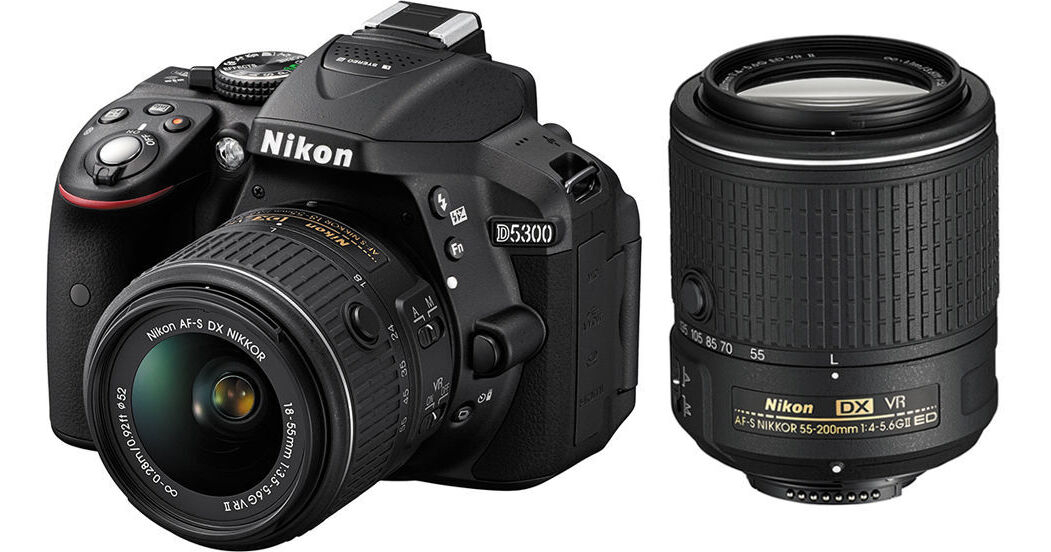 Nikon D5300 DSLR Camera with 18-55mm and 55-200mm Lenses Kit