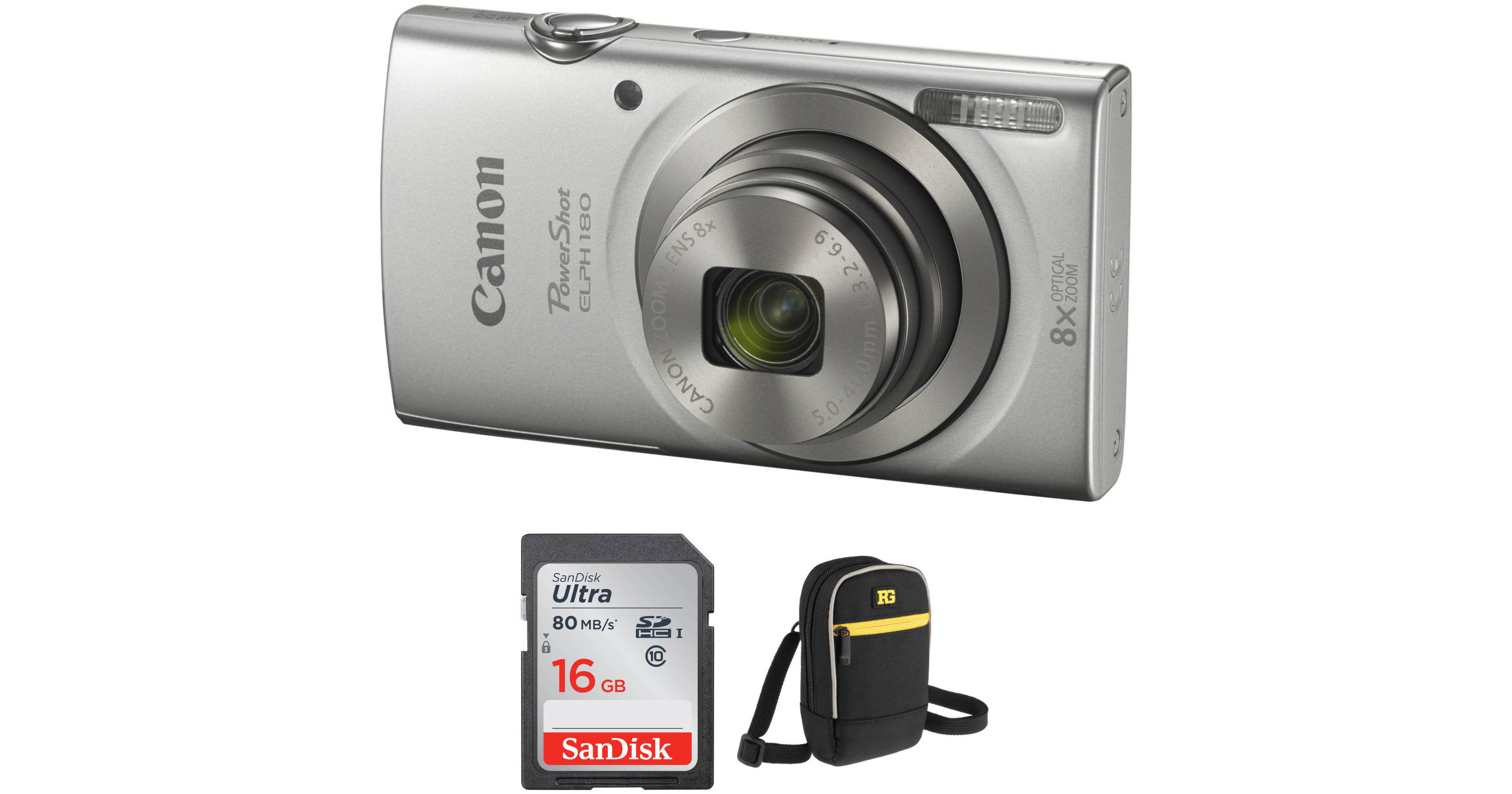 Canon PowerShot ELPH 180 Digital Camera with Accessory Kit