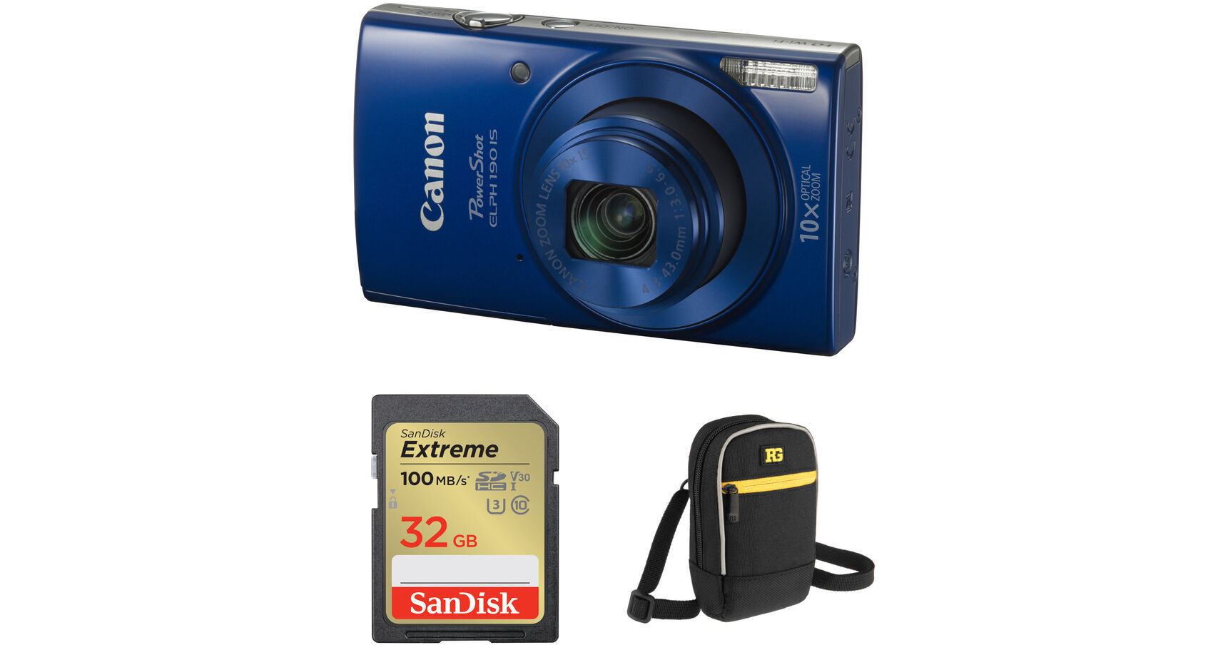 Canon PowerShot ELPH 190 IS Digital Camera with Accessory Kit
