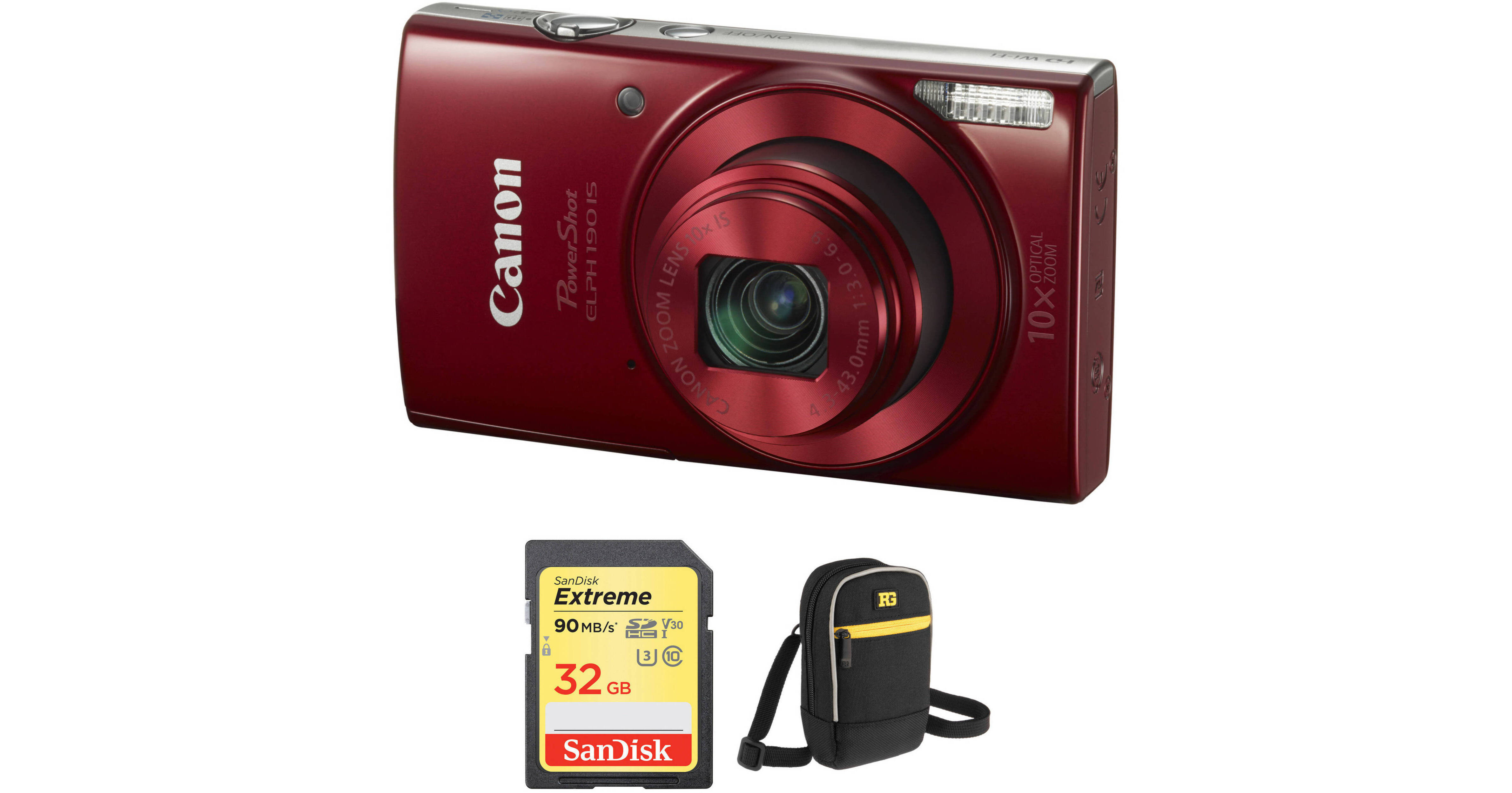 Canon PowerShot ELPH 190 IS Digital Camera with Accessory Kit