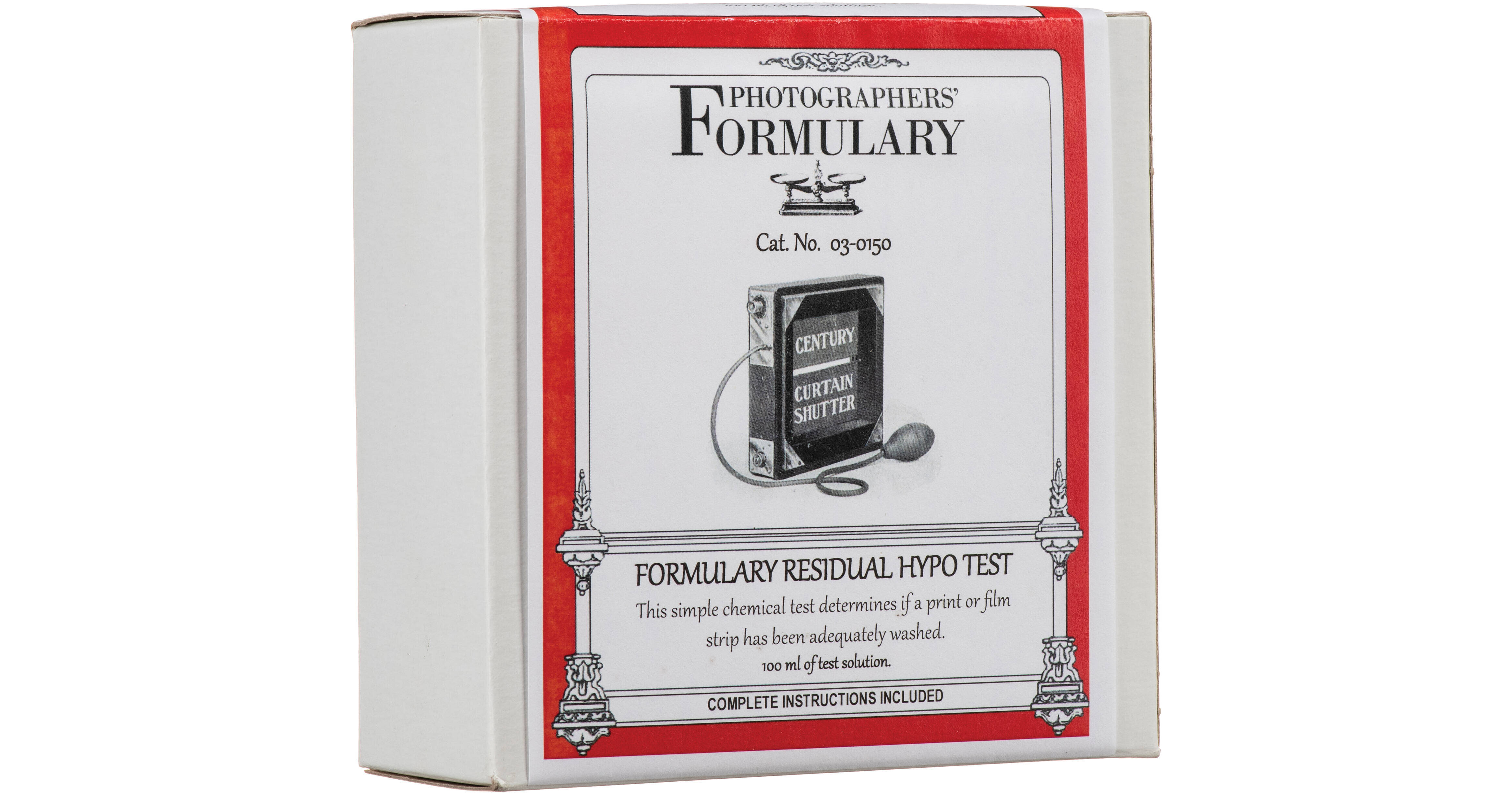 Photographers' Formulary Residual Hypo Test - 100ml 03-0150 B&H