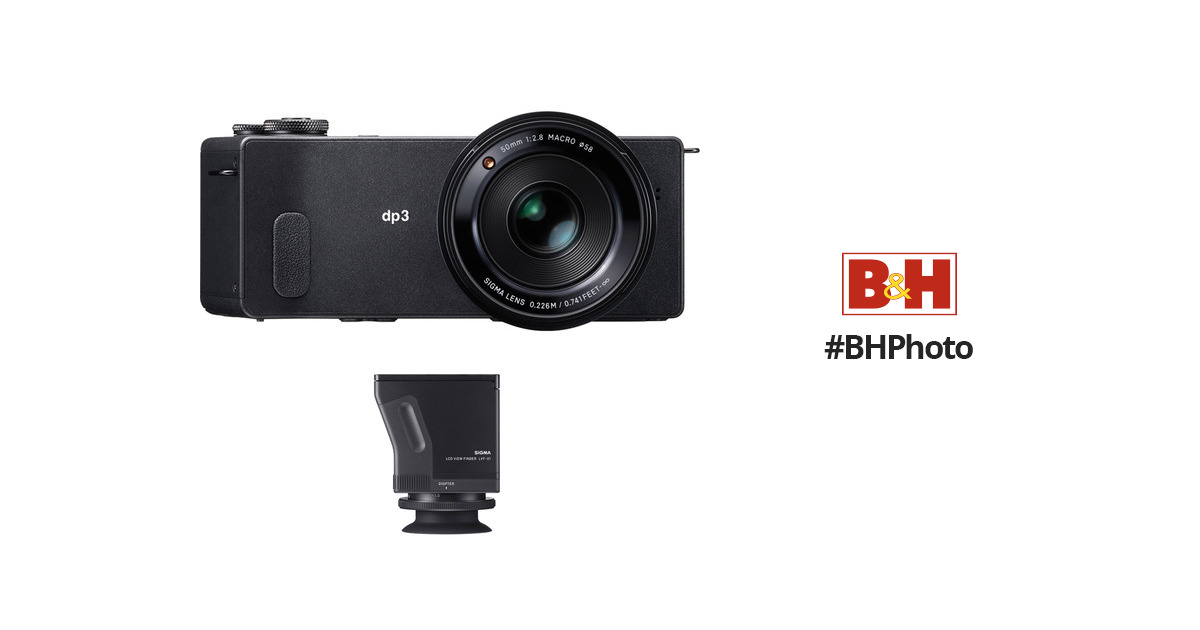 Sigma dp3 Quattro Digital Camera and LVF-01 LCD Viewfinder Kit