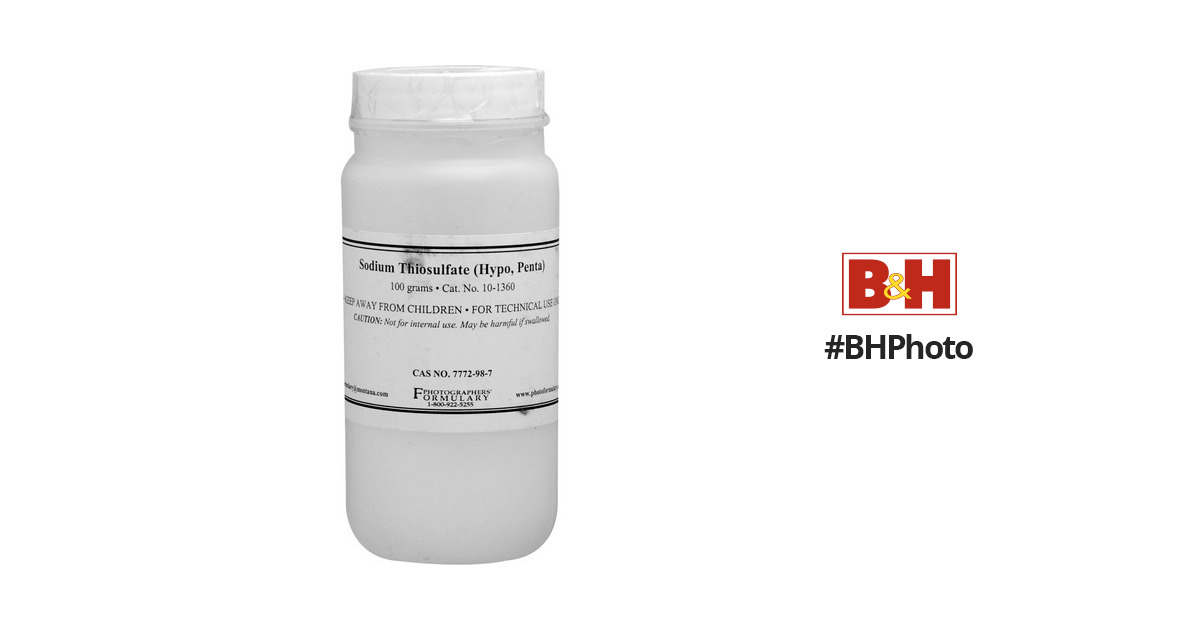 Photographers' Formulary Sodium Thiosulfate (Hypo) 10-1360 100G