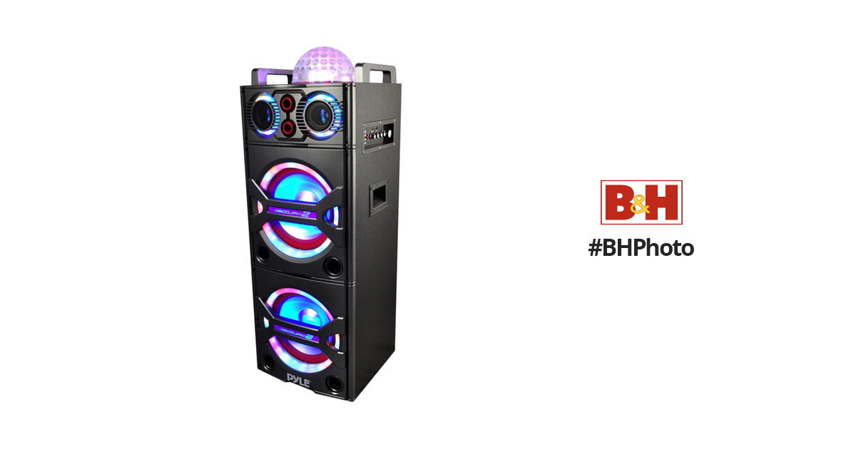 Pyle Pro PSUFM1043BT - 2000W Bluetooth Portable Karaoke System with DJ  Lights