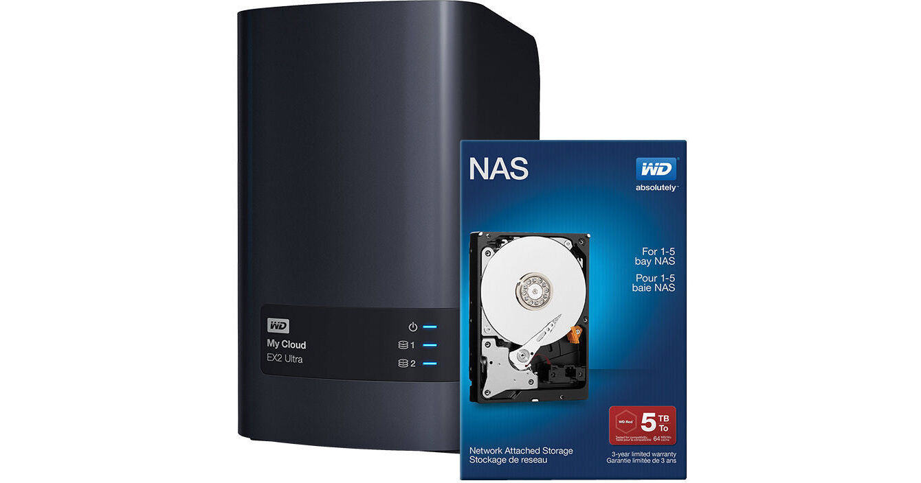 WD My Cloud EX2 Ultra 10TB 2Bay Personal Storage Server Kit