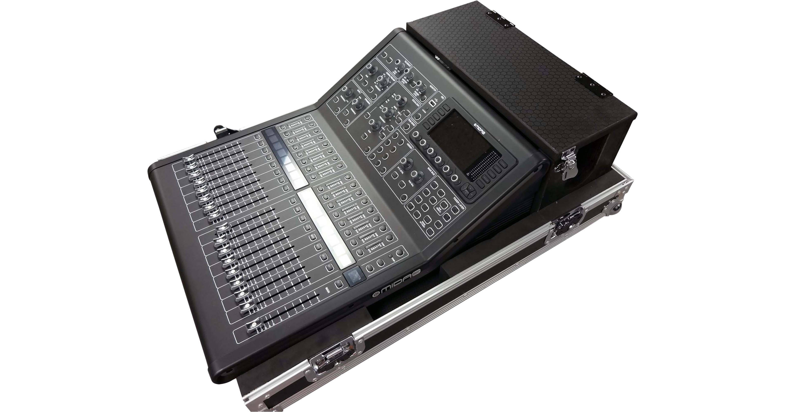 ProX Flight Case for Midas M32R Mixer with Doghouse and Wheels