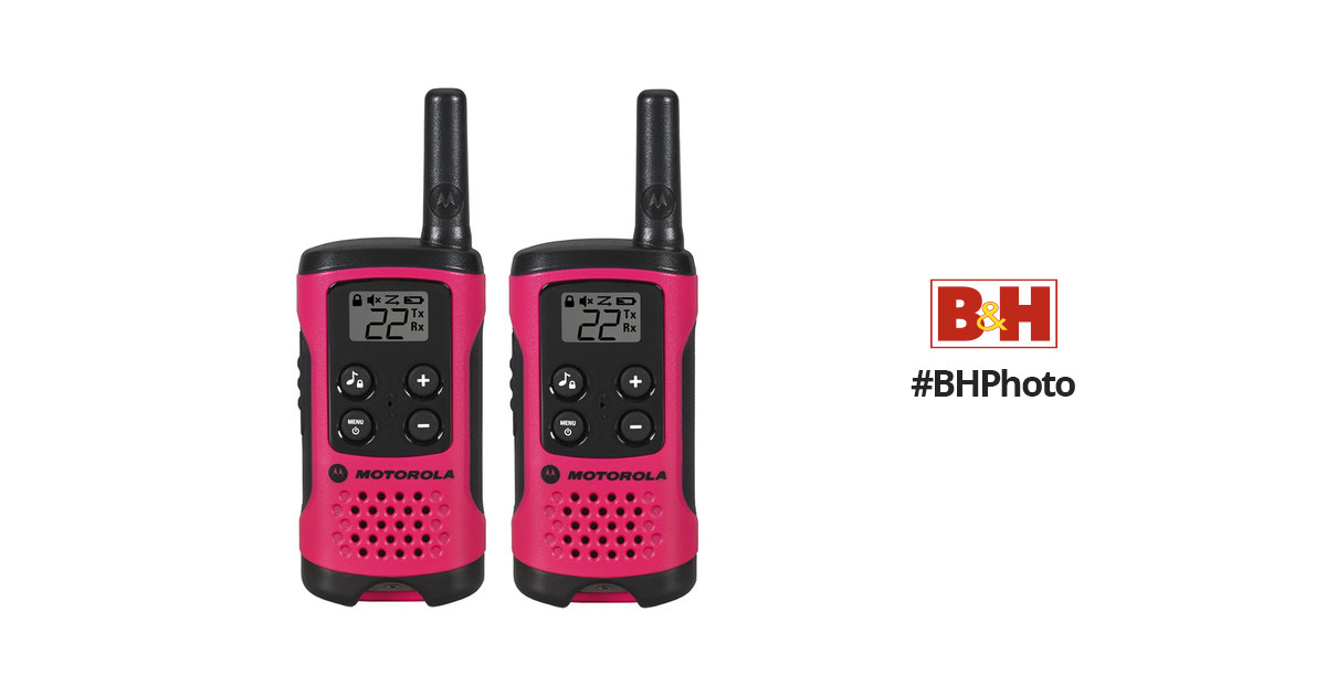 Motorola T107 2pk Pink Talkabout 16 Mile Range Two Way Radio for sale online 