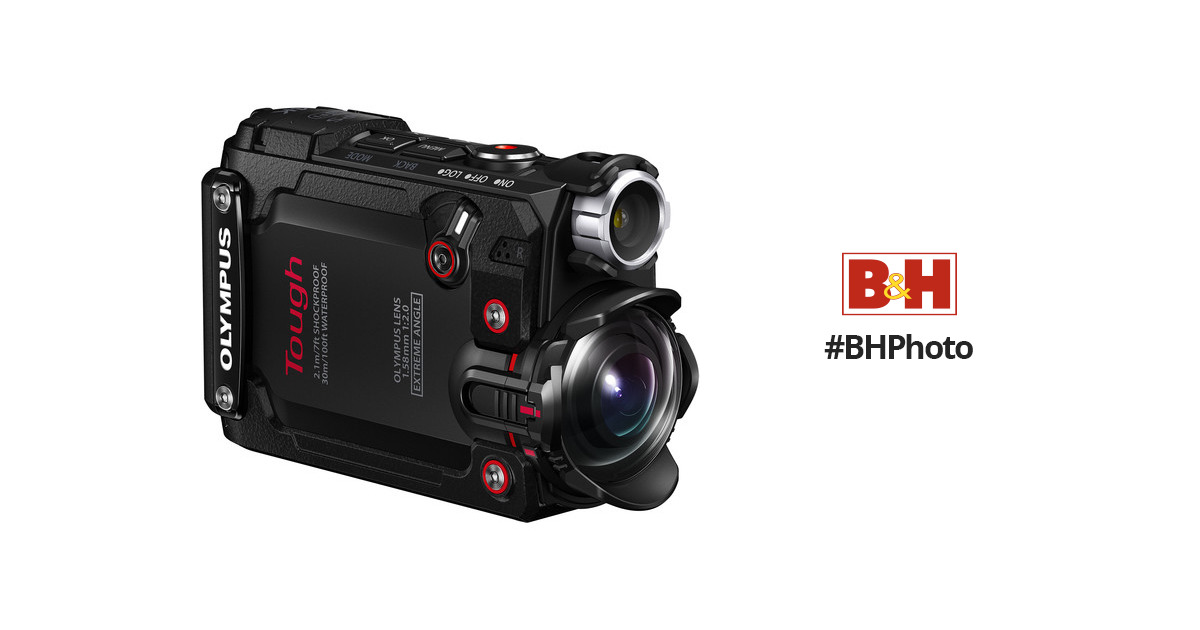 カメラ ビデオカメラ Olympus Stylus Tough TG-Tracker Action Camera (Black)