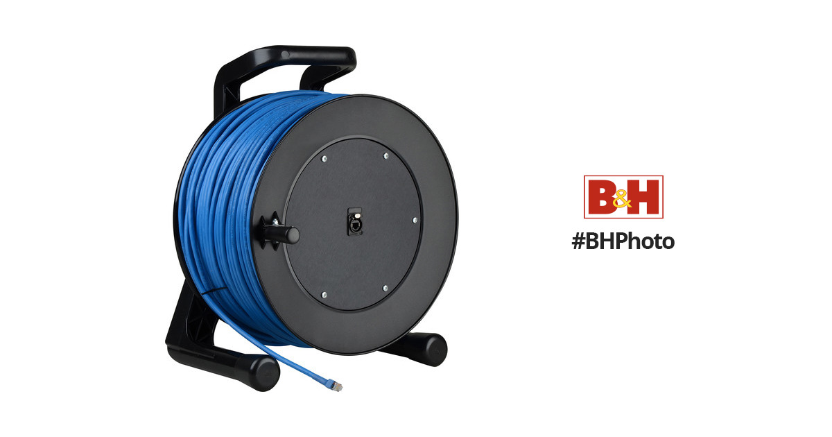 Laird Digital Cinema ProReel Cat 6 STP Cable with Integrated Cable Reel and  RJ45 Jack in Hub (656')