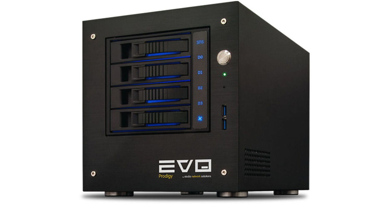 Studio Network Solutions EVO Prodigy 24TB 4 Bay NAS 4BDT24TB B H