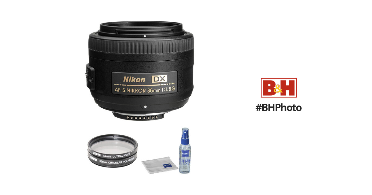 Nikon AF-S DX NIKKOR 35mm f/1.8G Lens with Accessory Kit B&H