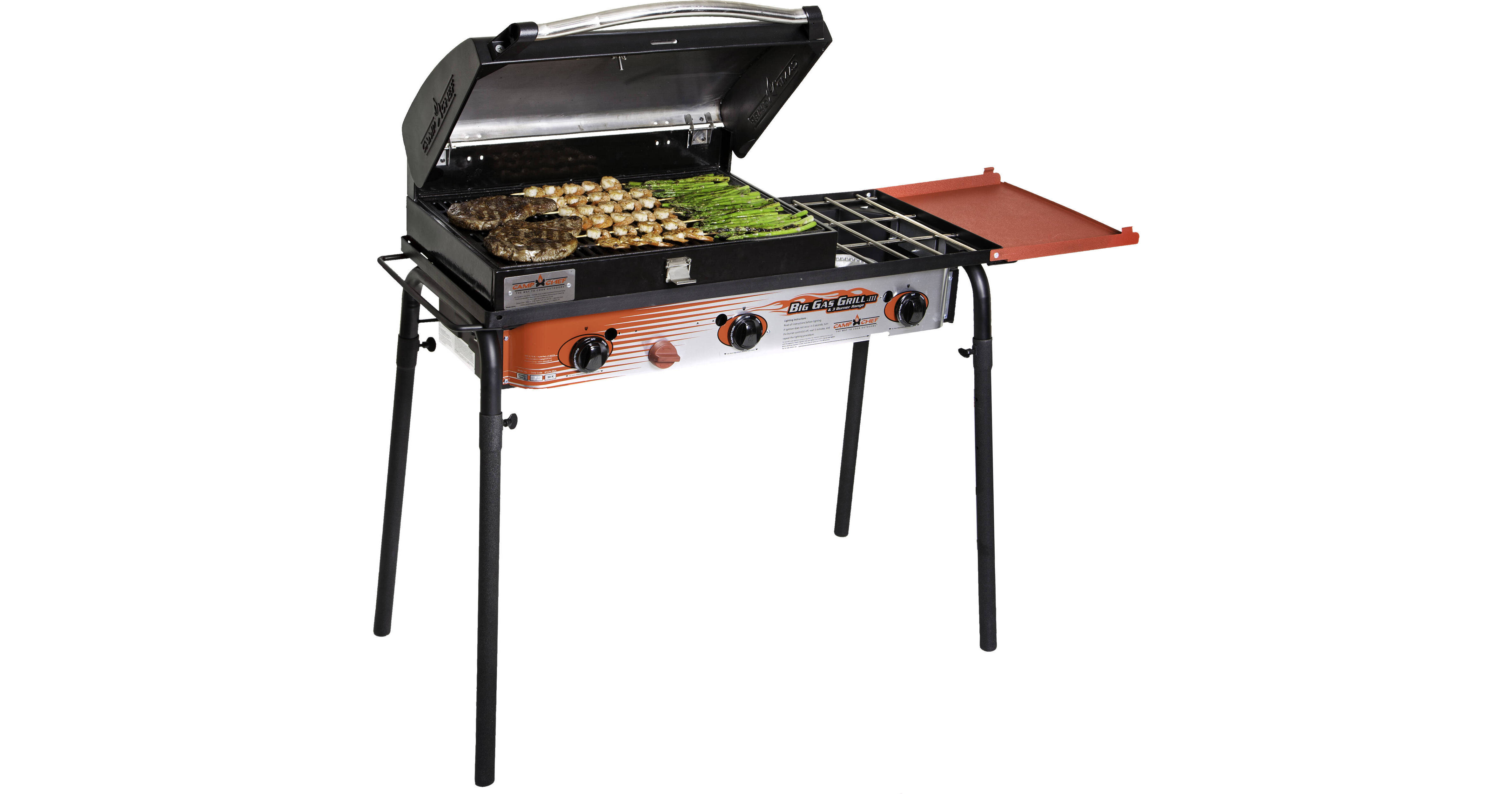 Camp Chef Big Gas Grill Three Burner Stove with Deluxe BBQ