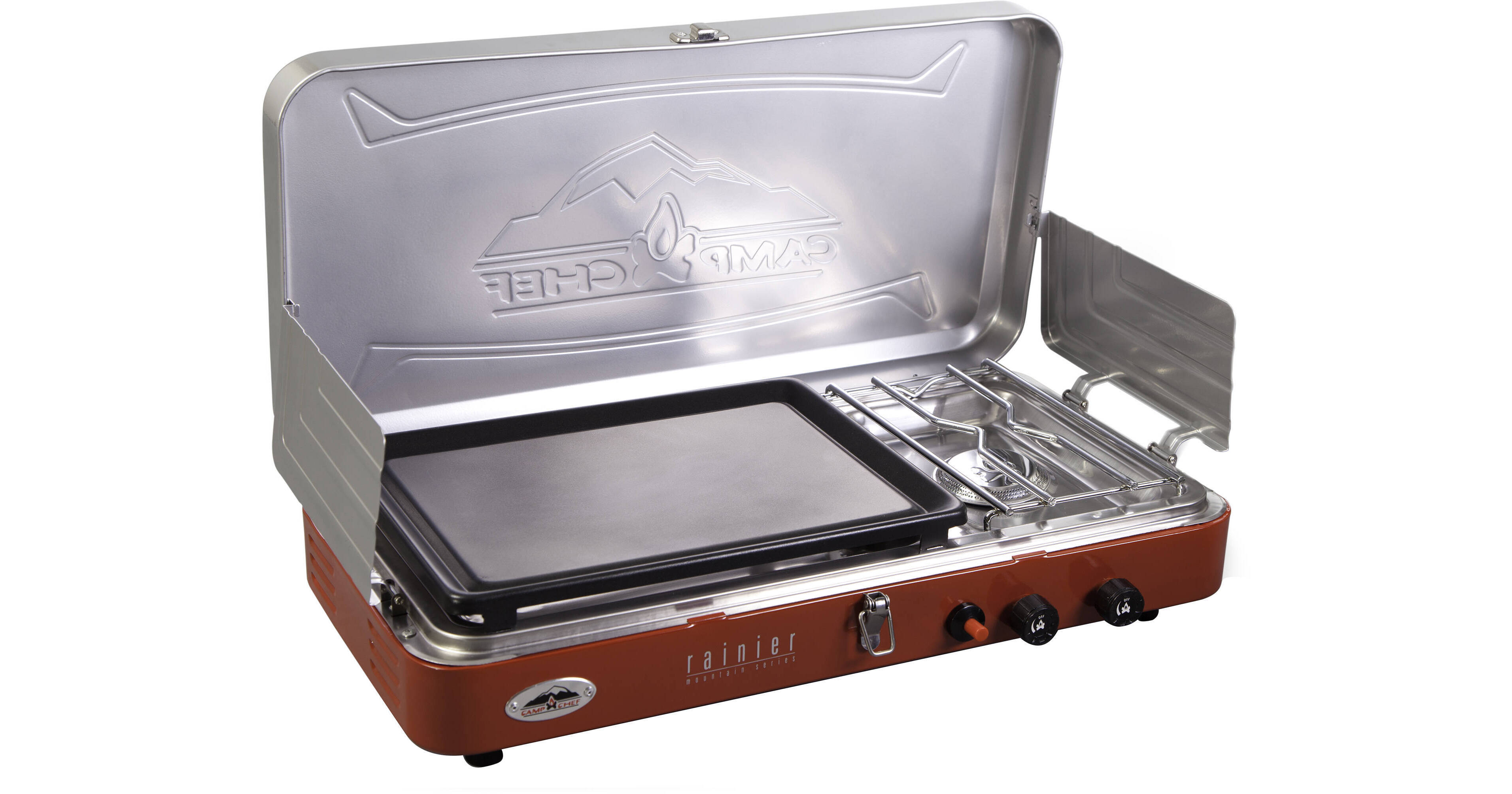 Camp Chef Rainier Camper's Combo Two-Burner Stove MS2GG B&H