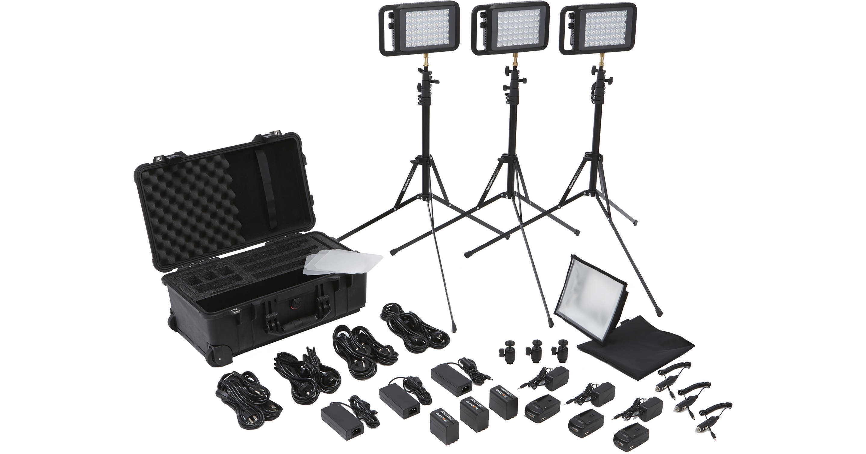 Litepanels Lykos BiColor Flight Kit with Battery Bundle