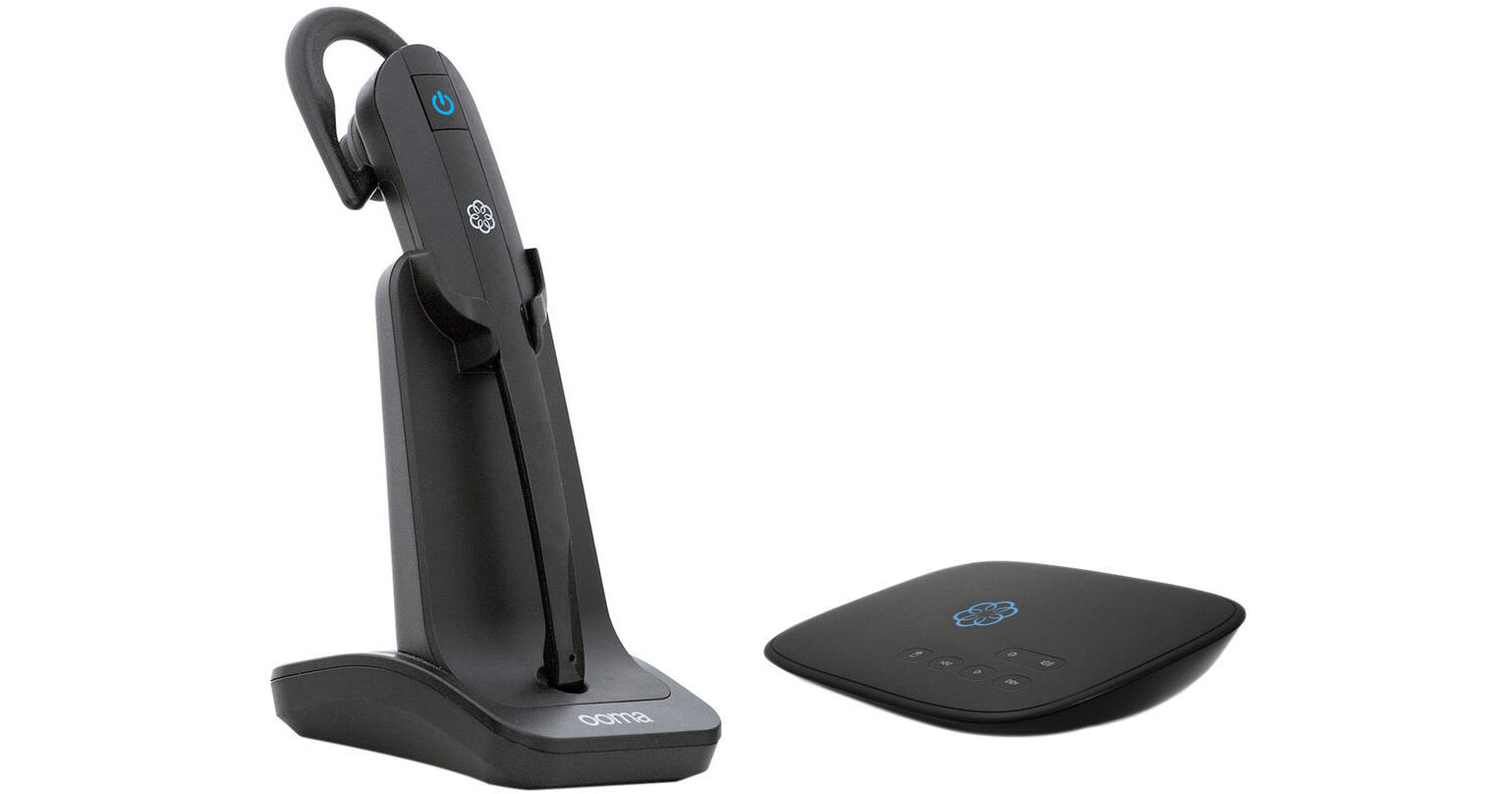 Ooma Telo 2 VoIP Phone Kit with Freedom DECT Headset B&H Photo