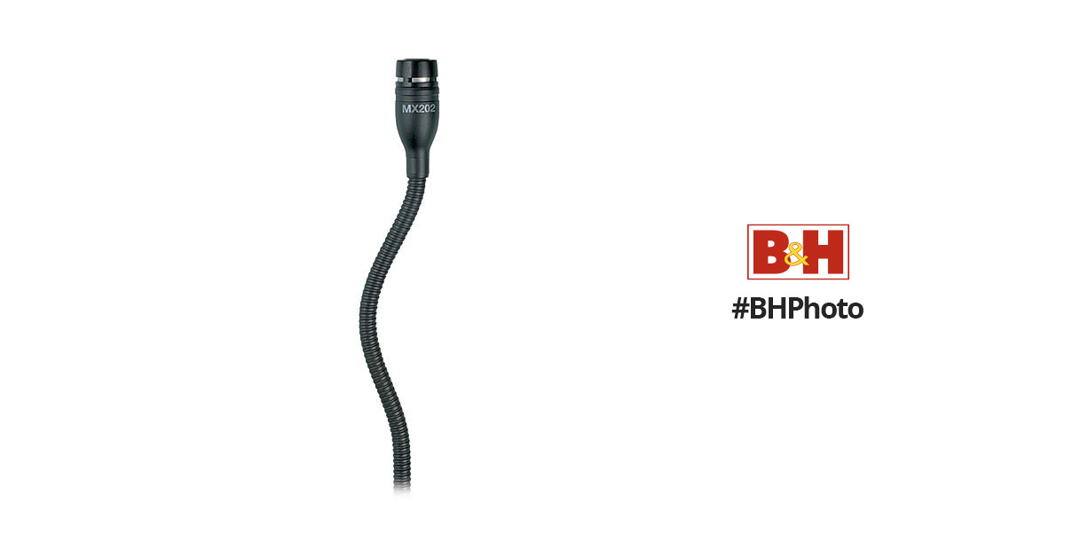 Shure MX202B/S - Super-Cardioid Hanging Condenser Microphone (Black)
