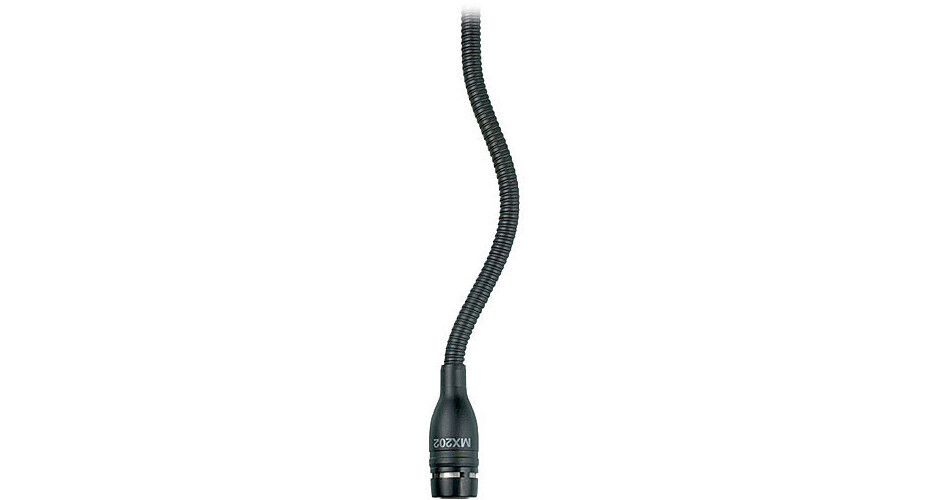 Shure MX202BP/C - Plate Mount Cardioid Hanging Condenser Microphone (Black)