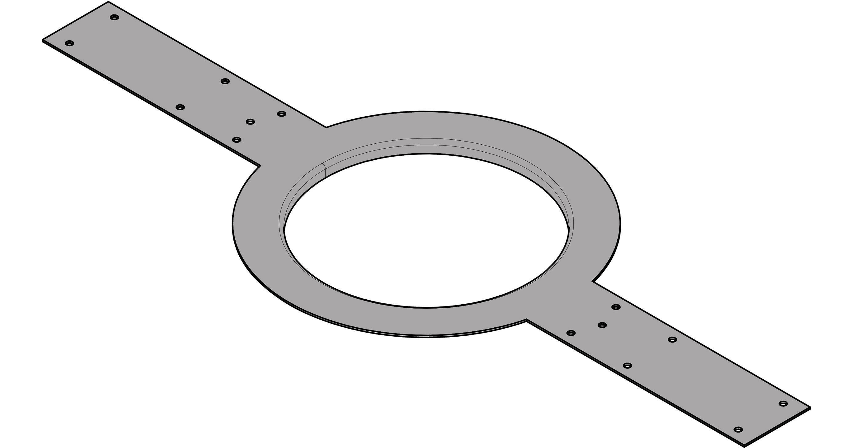 QSC Flanged Mud Ring Brackets for AC-C4T Loudspeaker AC-MR4 B&H