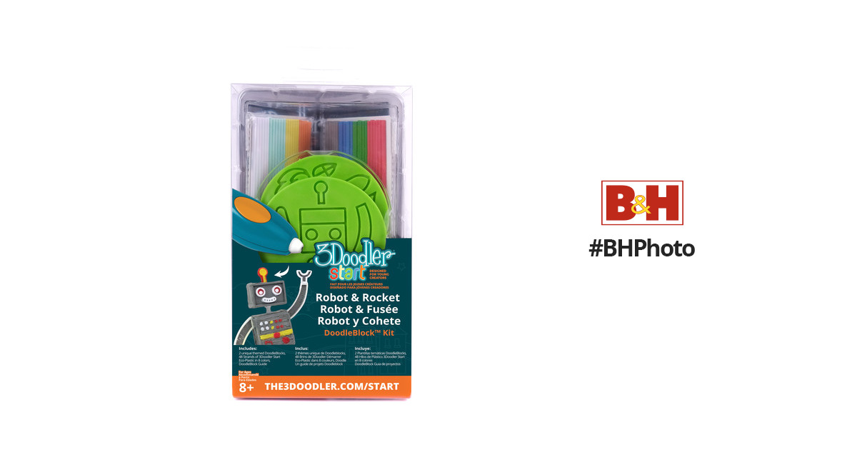 Free P&P! Bracelet & Ring / Robots & Rockets 3Doodler Start DoodleBlock 