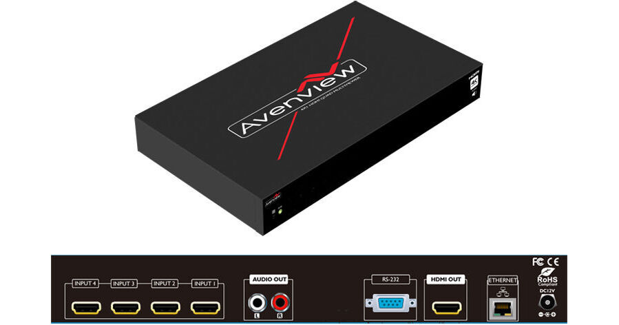 Avenview 4x1 HDMI 2.0 Quad Multiviewer HDM2SPLITPROT4K B&H
