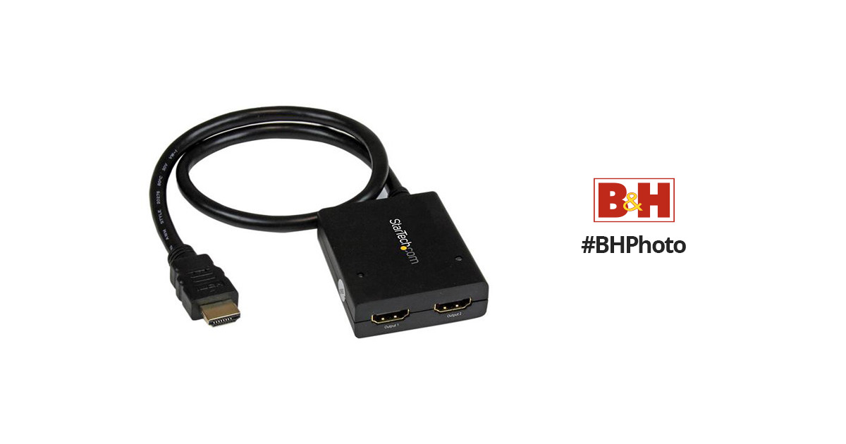 4K HDMI 2-Port Video Splitter – 1x2 HDMI Splitter – Powered by USB or Power  Adapter – 4K 30Hz