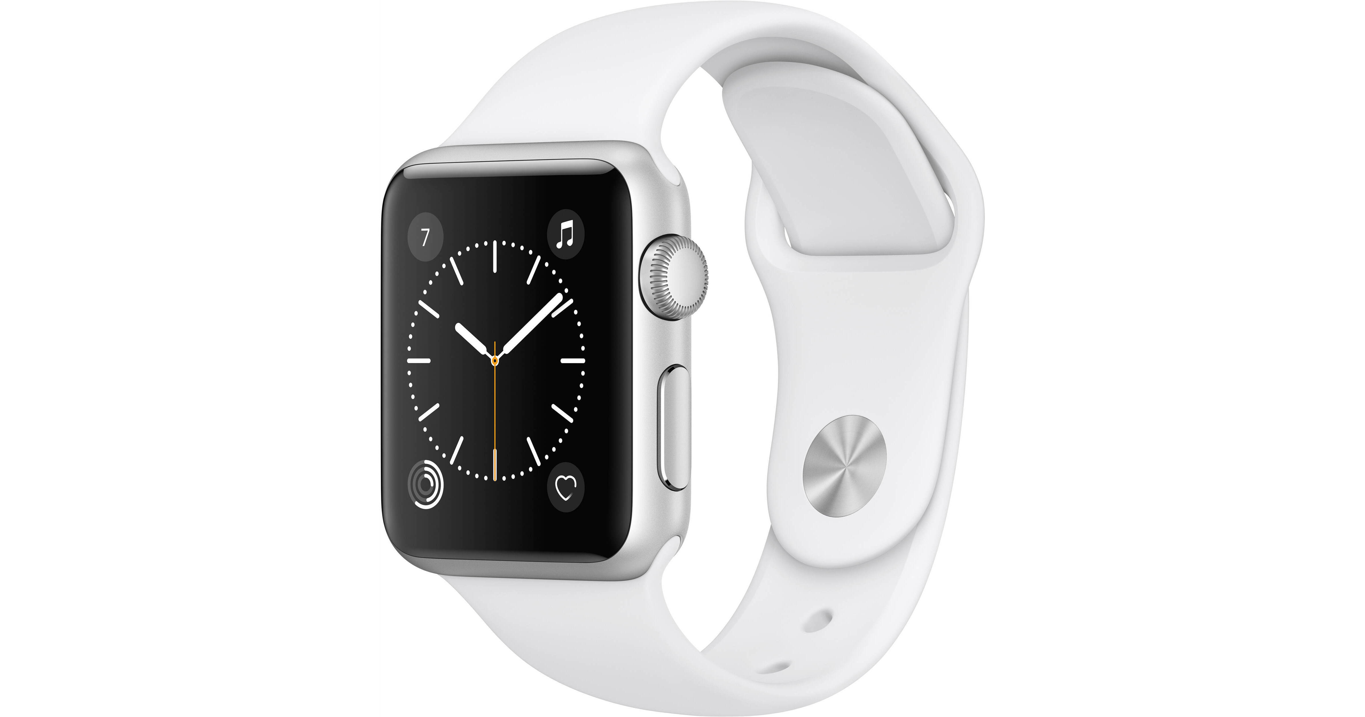 Apple Watch Series 1 38mm Smartwatch (Silver Aluminum Case, White Sport Band)