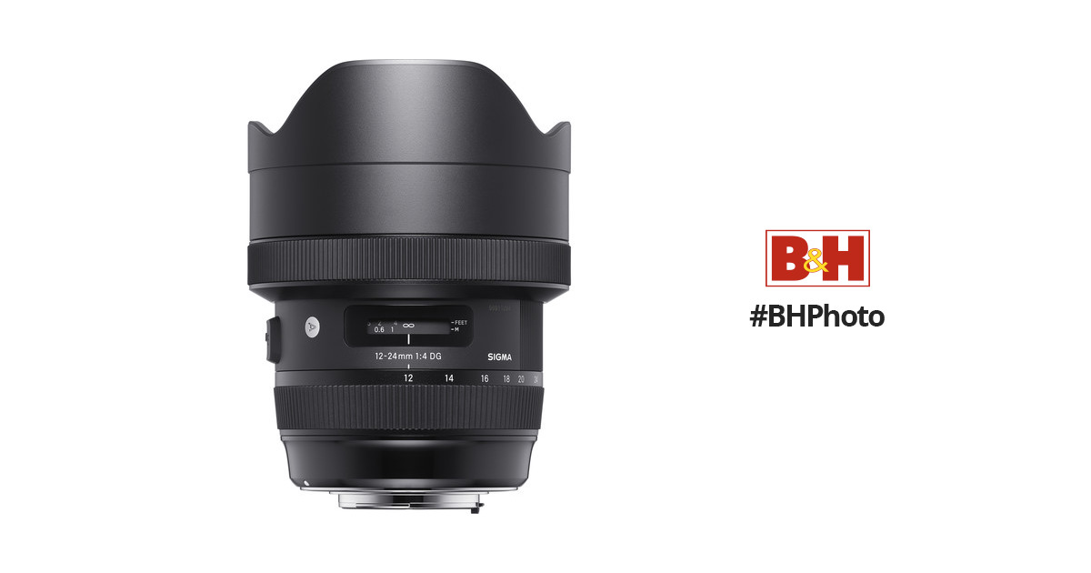 Informeer Zuidelijk Vete Sigma 12-24mm f/4 DG HSM Art Lens for Canon EF 205954 B&H Photo