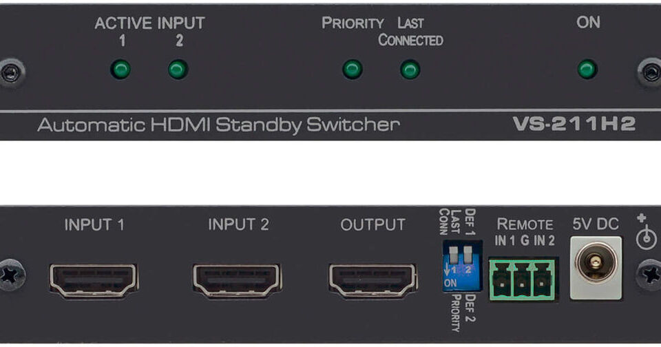 Kramer 2x1 Automatic 4K UHD HDMI Standby Switcher VS-211H2 B&H