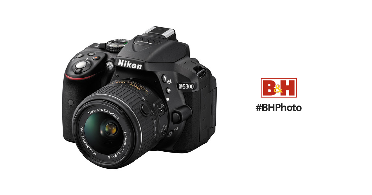 Nikon D5300 DSLR Camera with 18-55mm Lens (Black, Open Box) 1522