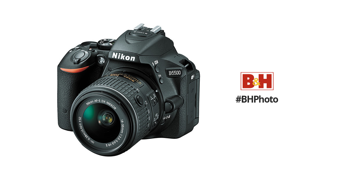 Nikon D5500 DSLR Camera with 18-55mm Lens (Black, Open Box) 1546