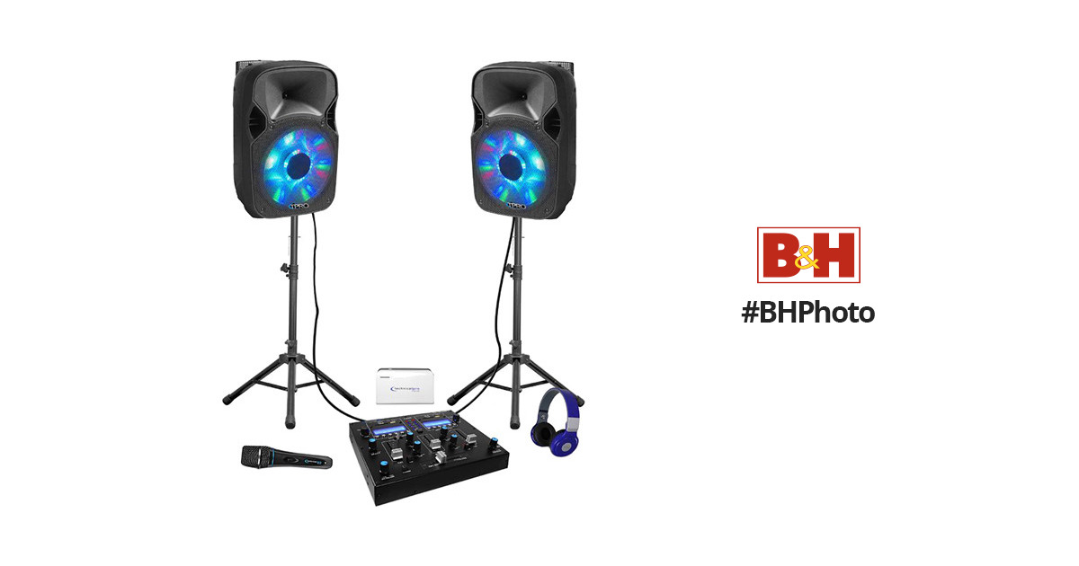 Technical Pro DJPACK-2GO Rechargeable Dual 12" LED DJ DJPACK-2GO