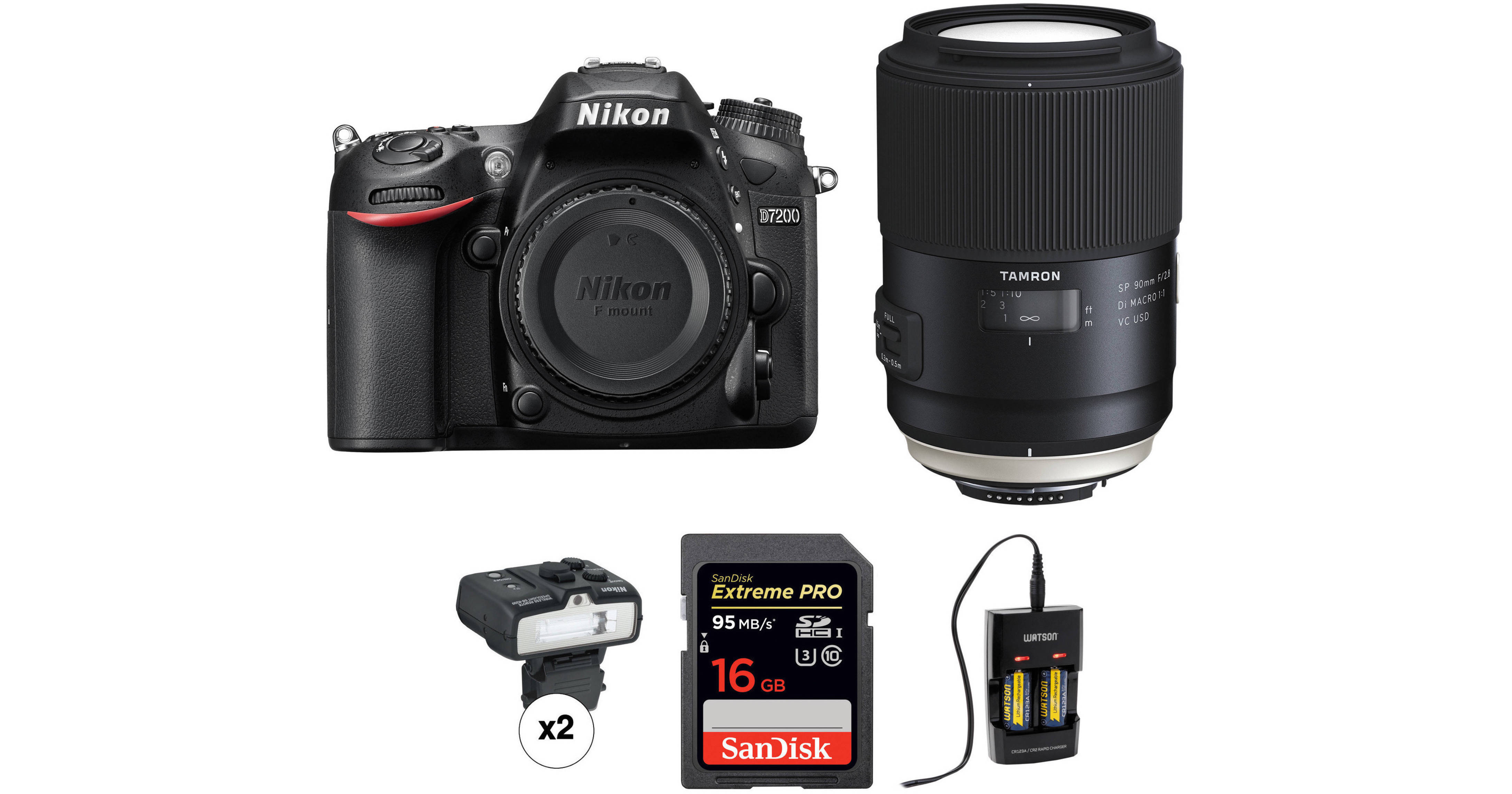 Nikon D7200 DSLR Camera with Tamron 90mm Macro Lens Dental Kit