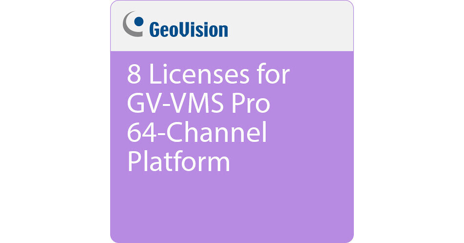 GEOVISION 8 Licenses for GVVMS Pro 64Channel 253VMSPRO008