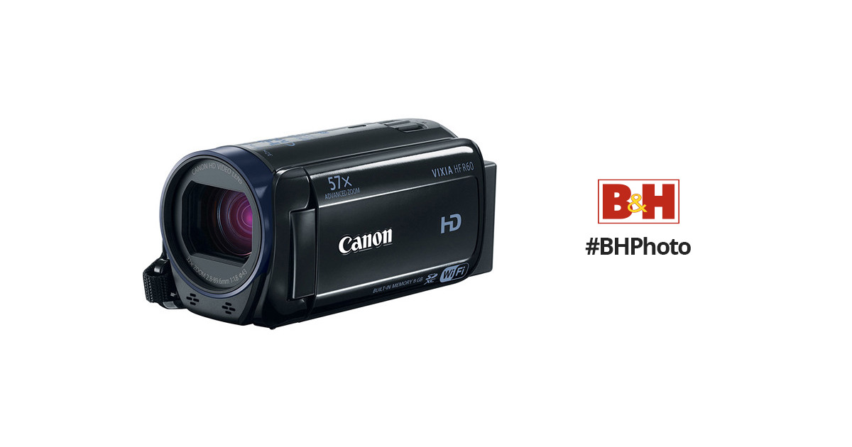 Canon 8GB VIXIA HF R60 Full HD Camcorder 128GB Greens Camera Bundle 8 0279C001 