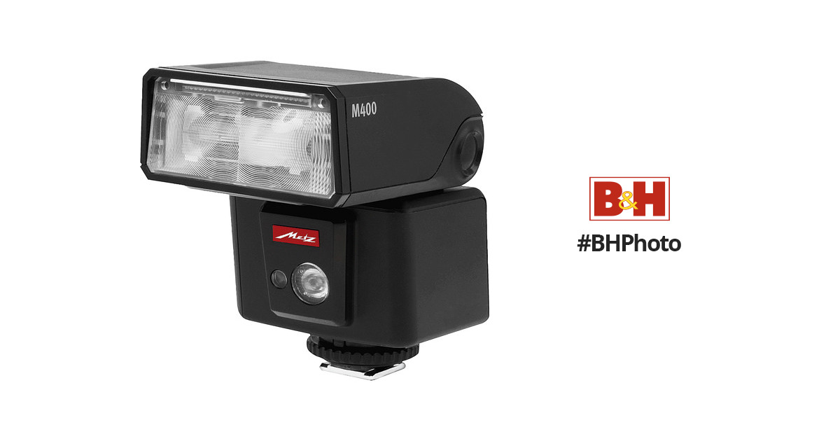 ISO 100 y 105 mm, luz de v/ídeo LED, Zoom motorizado 24-105 mm Negro Flash M400 para Sony Metz 311185