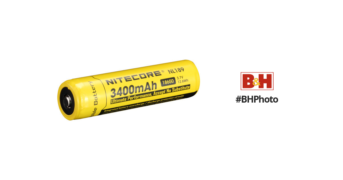 Nitecore 18650 Li-Ion Rechargeable Battery (3.7V, 3400mAh)