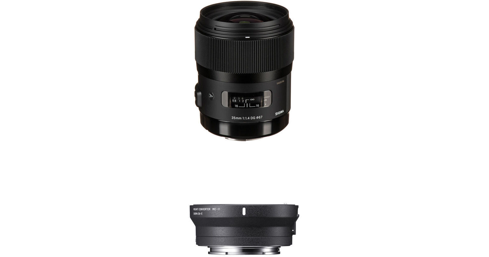 Sigma 35mm f/1.4 DG HSM Art Lens for Sigma SA and MC-11 Mount  Converter/Lens Adapter for Sony E Kit