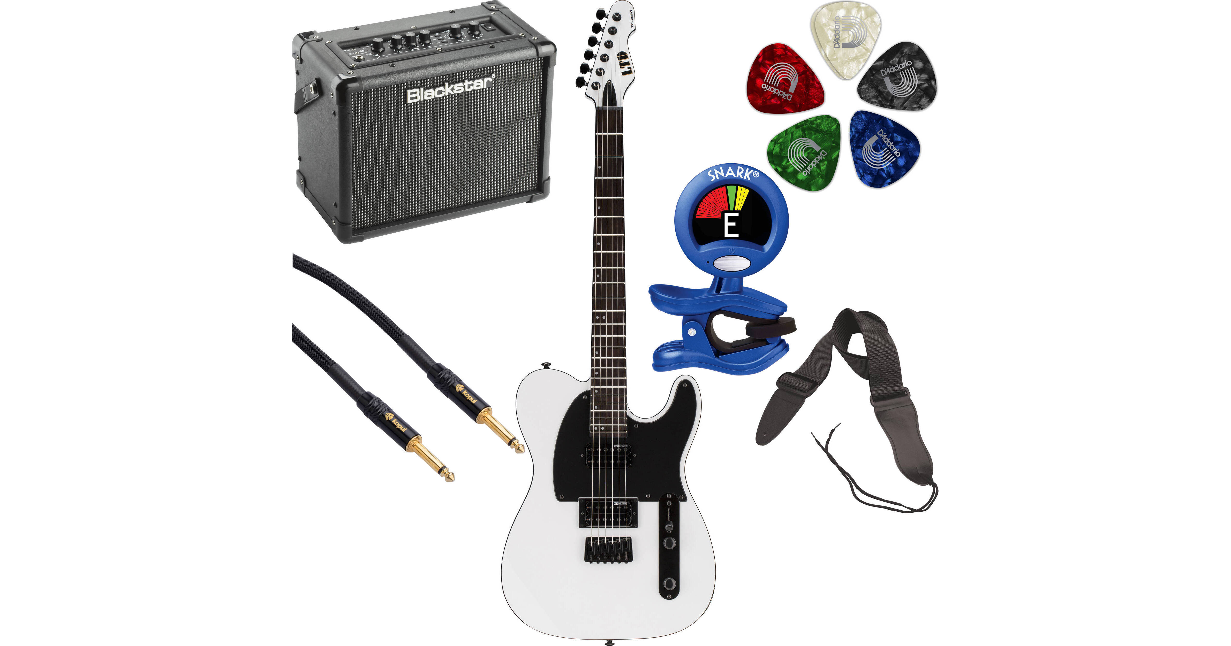 ESP LTD TE200 Electric Guitar Starter Kit (Snow White) B&H