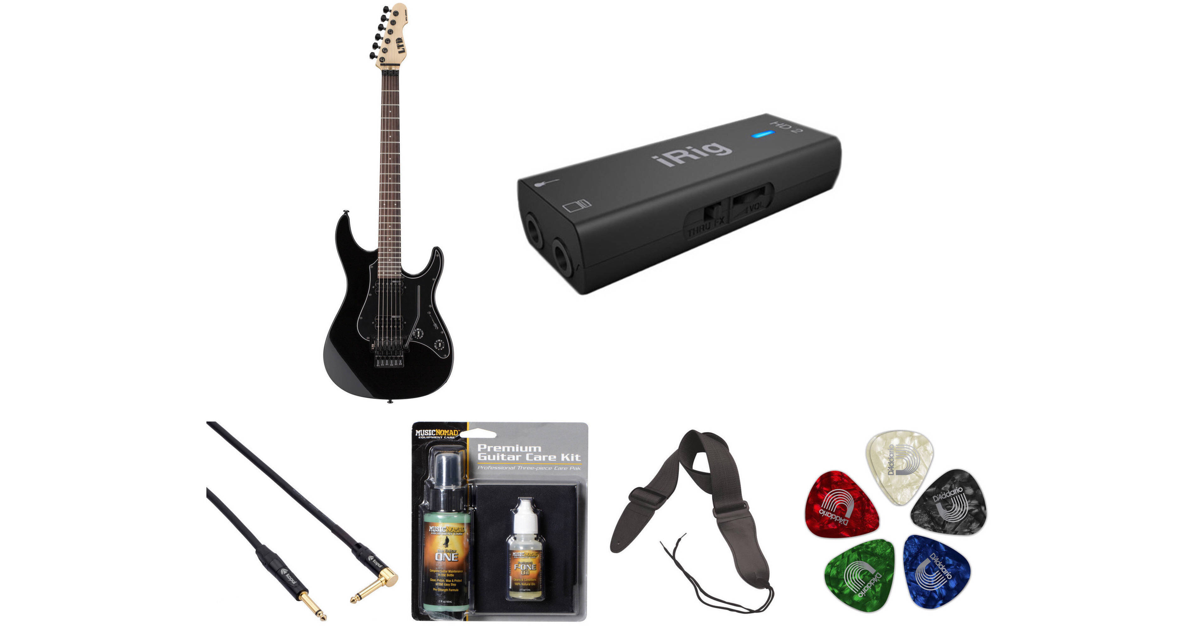 ESP LTD SN200FR Electric Guitar Home Recording Starter Kit