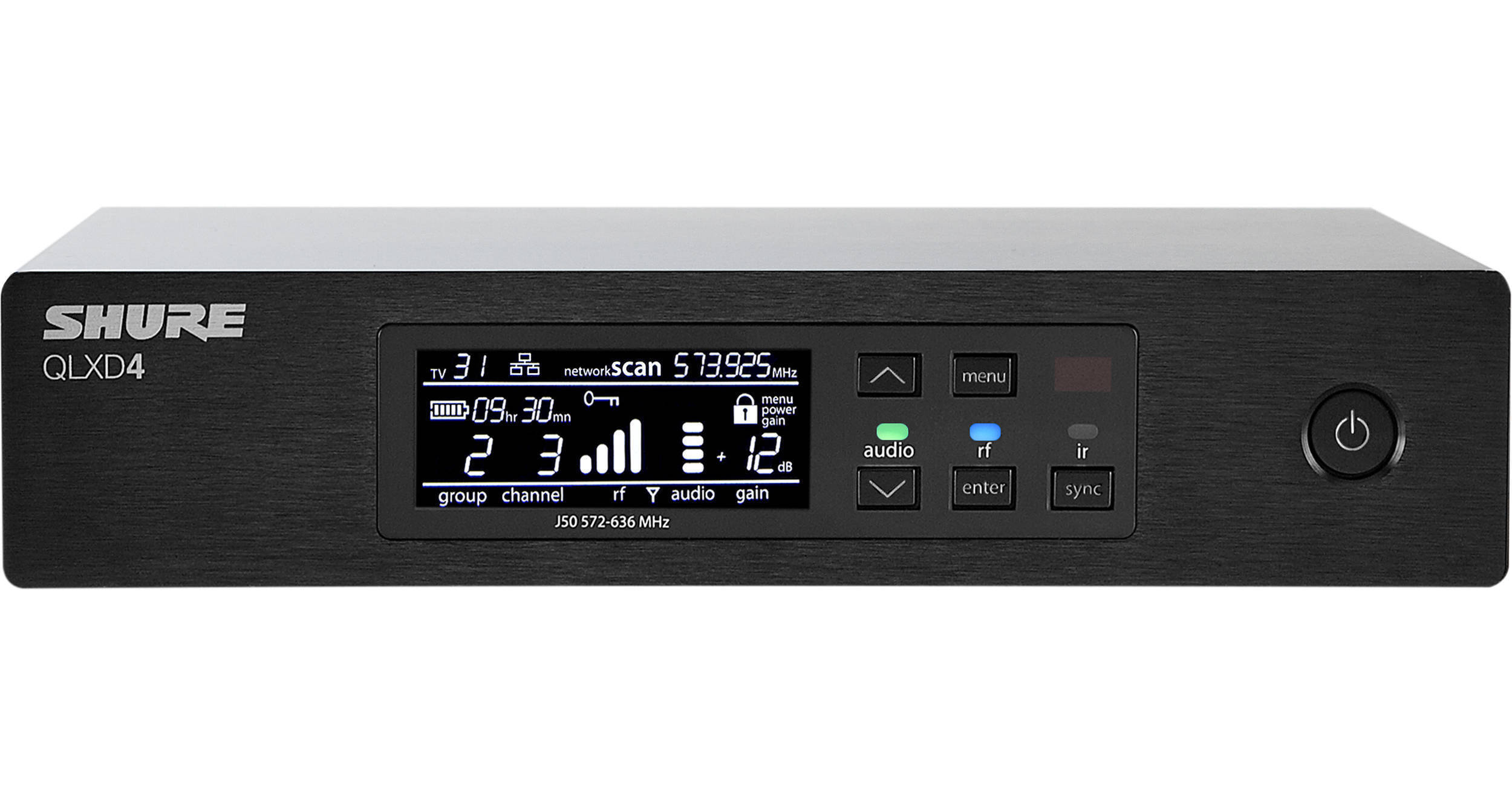 Shure QLXD4 Digital Wireless Receiver QLXD4-V50 B&H Photo Video