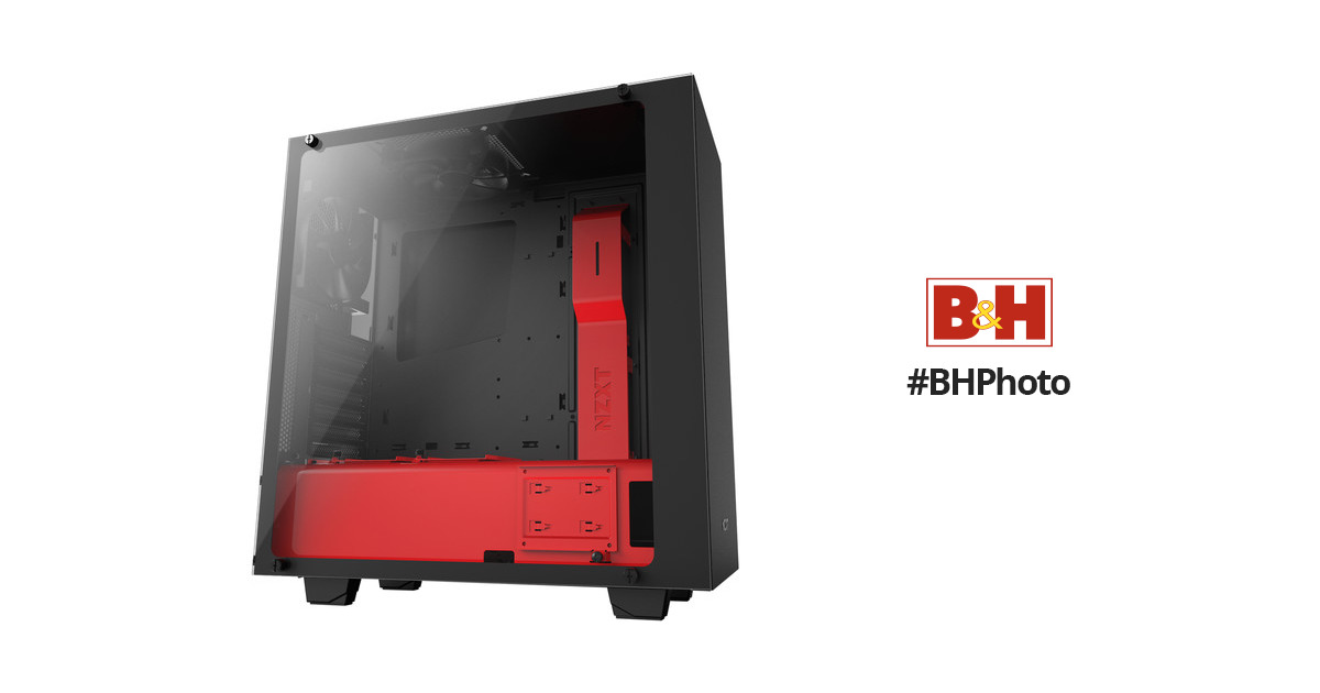 NZXT Elite Chassis (Black/Red) CA-S340W-B4 B&H