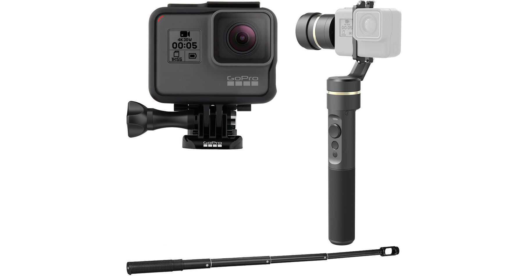 GoPro HERO5 Black Kit with G5 Gimbal & Extension Bar B&H Photo