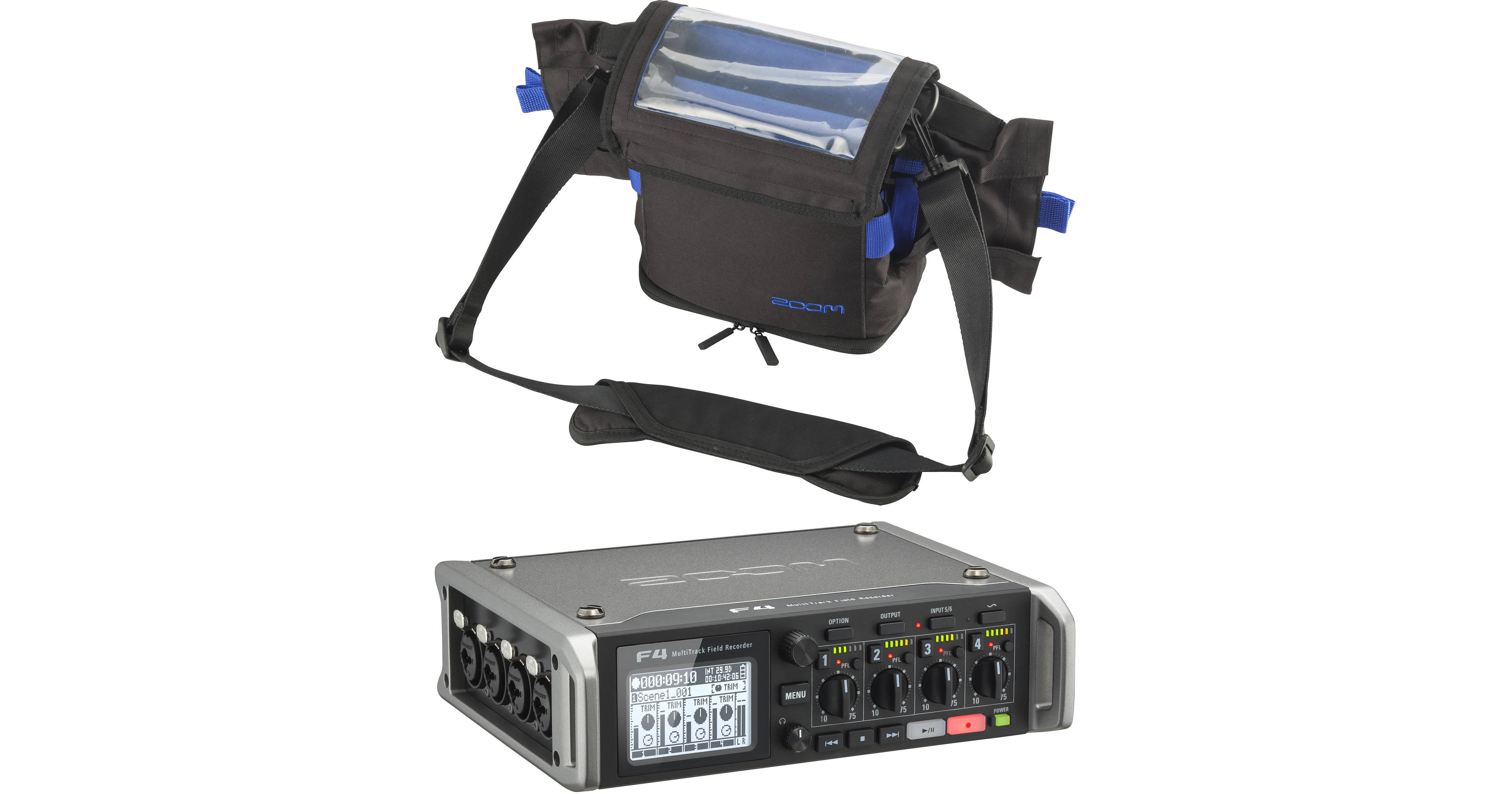 Zoom Zoom F4 Multitrack Field Recorder Kit with Protective Case