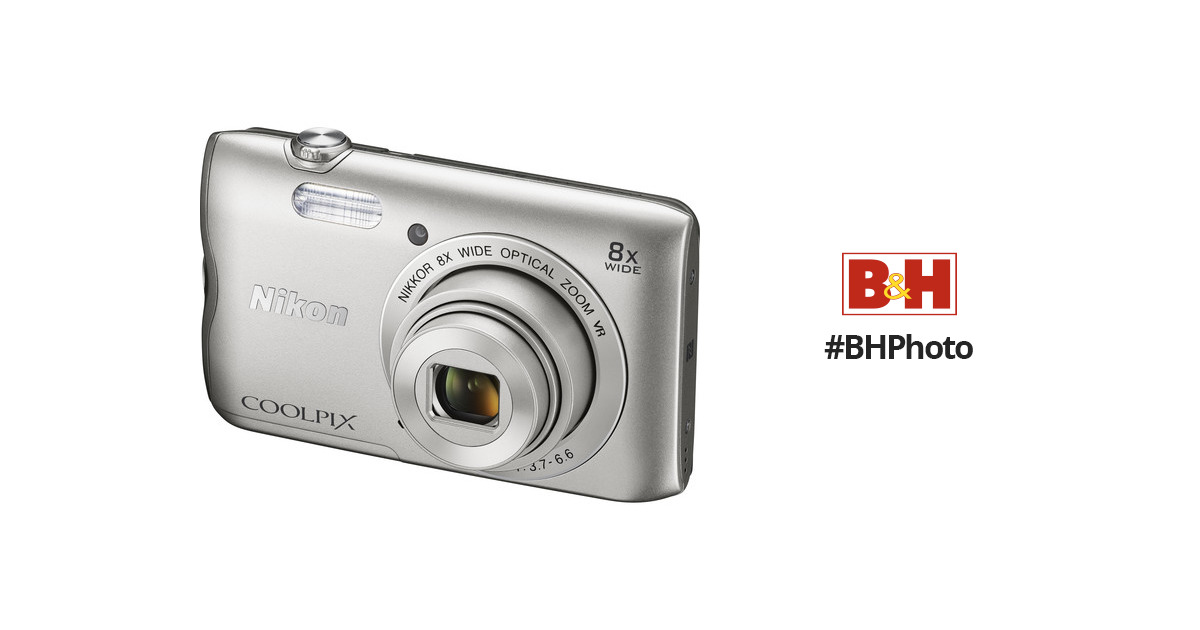 Nikon COOLPIX A300 Digital Camera (Silver) 26519 B&H Photo Video