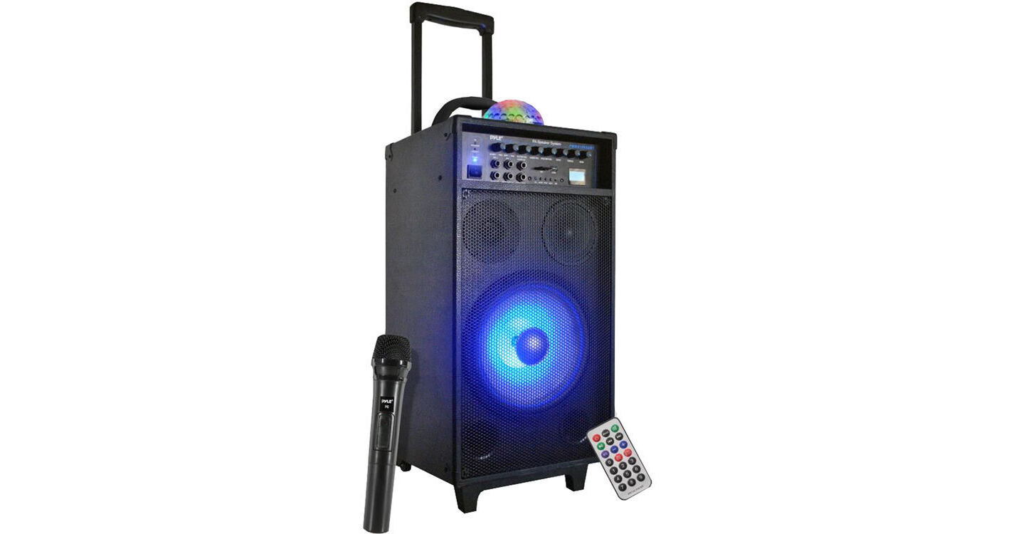 Pyle Pro Portable Bluetooth PA Speaker System with DJ